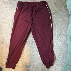 Lou & Grey Burgundy Joggers